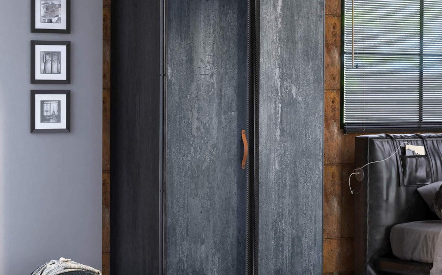 Шкаф двухдверный Dark Metal