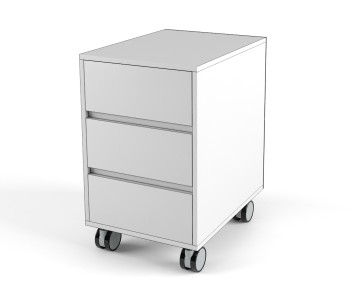 Тумба выкатная "Два плюс Два" (корпус белый)