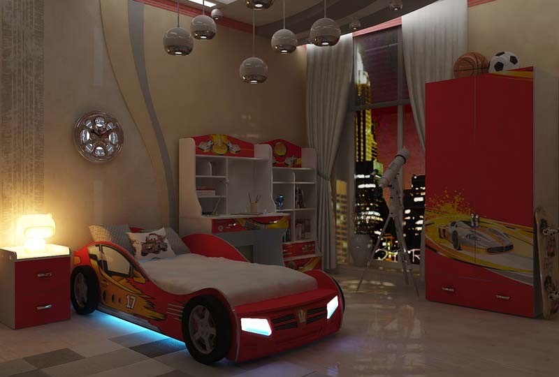 Детская комната "Champion" красная для мальчика