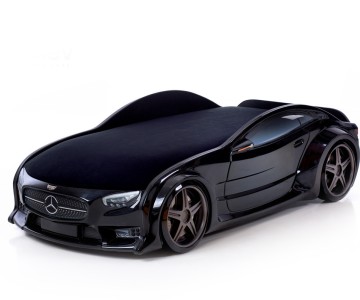 Кровать-машина объемная NEO "Мерседес" черный