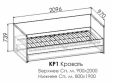 Кровать Сплит с доп. спальным местом, КР1 Кровать Сплит с доп. спальным местом, КР1