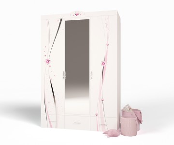 Шкаф 3-х дверный "Princess" с зеркалом 