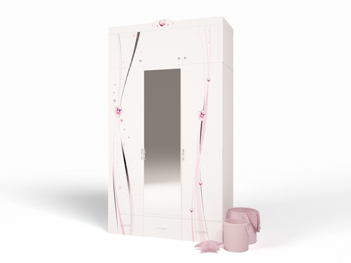Шкаф 3-х дверный "Princess" с зеркалом Шкаф 3-х дверный "Princess" с зеркалом