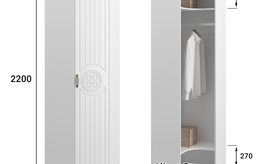 Шкаф угловой «Монблан» МБ-20К