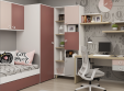 Шкаф угловой левый Смарти Пинк ШУ