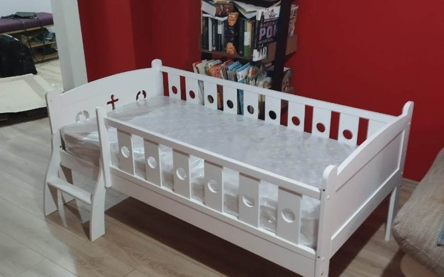 Кровать с приставной лесенкой, Тимберика Кидс N1 Кровать с приставной лесенкой, Тимберика Кидс N1