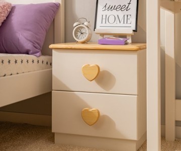 Тумба прикроватная узкая, два ящика Тимберика Кидс №3