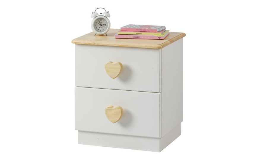 Тумба прикроватная узкая, два ящика Тимберика Кидс №3