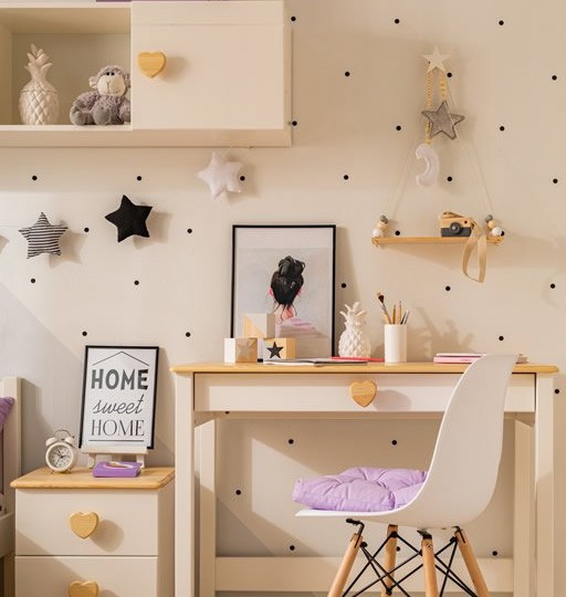 Тумба прикроватная узкая, два ящика Тимберика Кидс №3