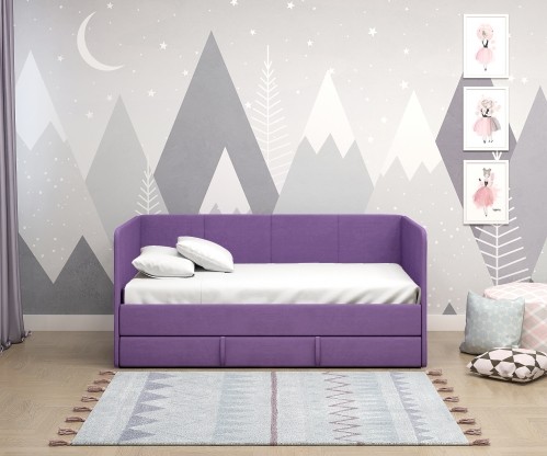 Диван-кровать "Симба" 160х80 см, с выкатным ящиком и бортиком Диван-кровать "Симба" 160х80 см, с выкатным ящиком и бортиком