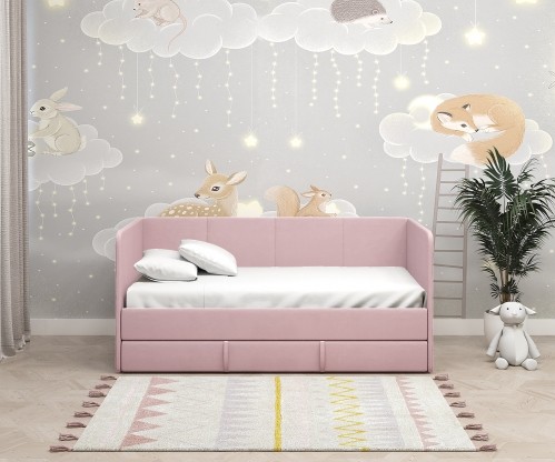 Диван-кровать "Симба" 160х80 см, с выкатным ящиком и бортиком Диван-кровать "Симба" 160х80 см, с выкатным ящиком и бортиком