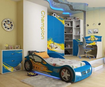 Детская комната "Champion" cиняя для мальчика Детская комната "Champion" cиняя для мальчика