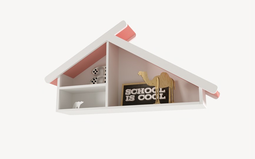 Полка навесная из серии Домик белый