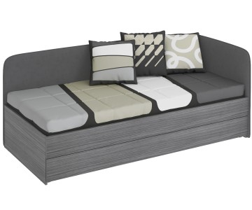 Кровать Сплит с мягкой спинкой с доп. спальным местом, КР2