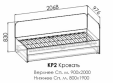 Кровать Сплит с мягкой спинкой с доп. спальным местом, КР2
