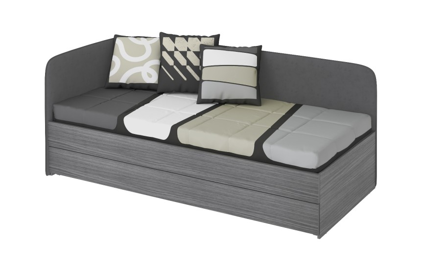 Кровать Сплит с мягкой спинкой с доп. спальным местом, КР2
