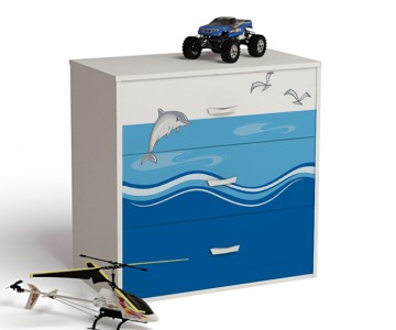 Комод "Ocean" белый для мальчика Комод "Ocean" белый для мальчика