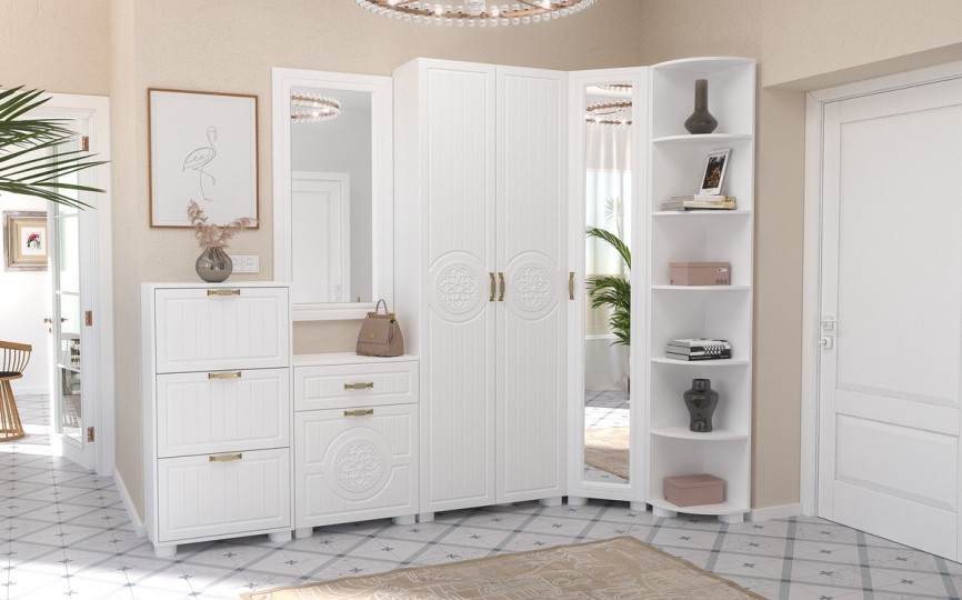 Шкаф угловой «Монблан» с зеркалом МБ-20К Шкаф угловой «Монблан» с зеркалом МБ-20К