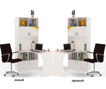 Стол-стеллаж "Champion" белый для мальчика Стол-стеллаж "Champion" белый для мальчика