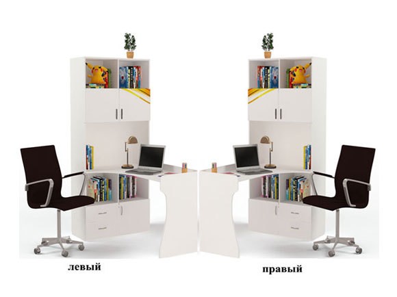 Стол-стеллаж "Champion" белый для мальчика 