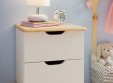 Тумба прикроватная узкая, два ящика Тимберика Кидс №4 на ножках