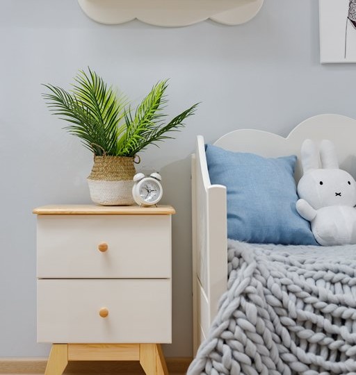 Тумба прикроватная узкая, два ящика Тимберика Кидс №4 на ножках