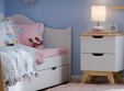 Тумба прикроватная узкая, два ящика Тимберика Кидс №4 на ножках