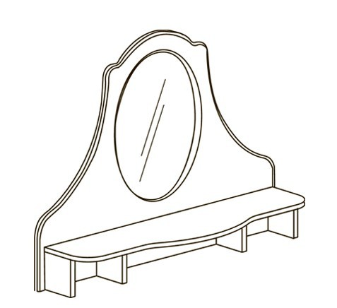 Надставка комода с зеркалом Алиса Надставка комода с зеркалом Алиса