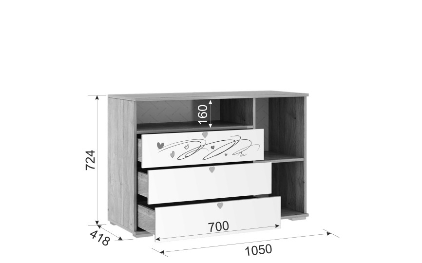 Комод Панда широкий 26.01