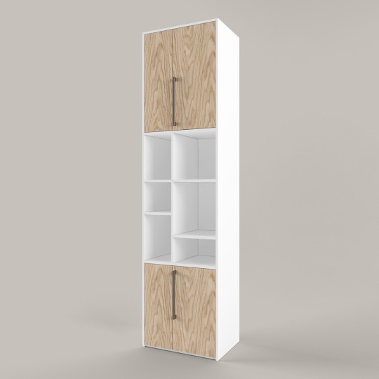 Стеллаж широкий Тури Белый