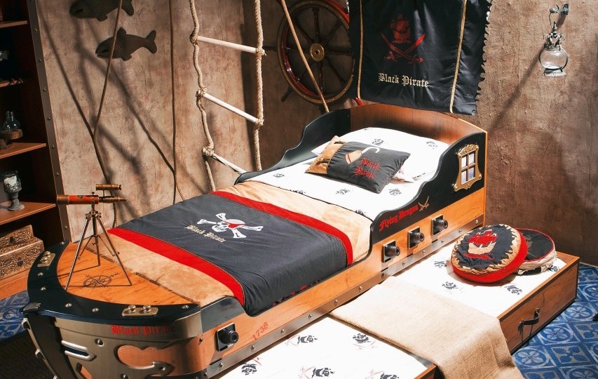 BLACK PIRATE KS-1303 Выдвижная кровать 90*180 (без матраса)