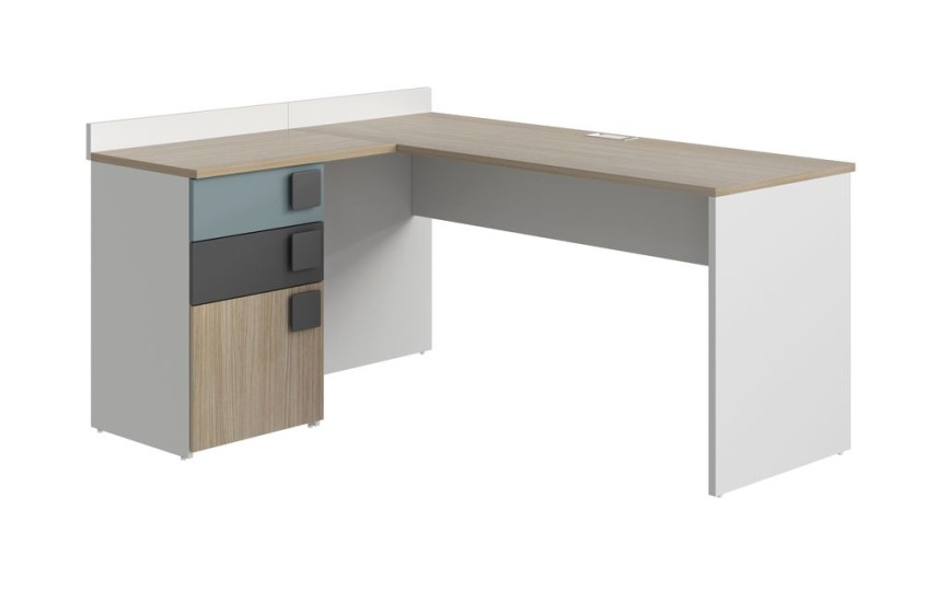 Стол прямой с угловым модулем Димика