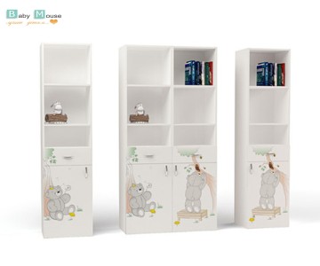 Стеллаж узкий "Bears" левый или правый