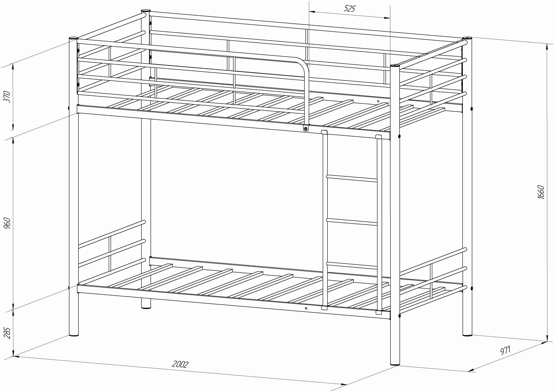 Двухъярусная кровать Севилья-3ПЯ