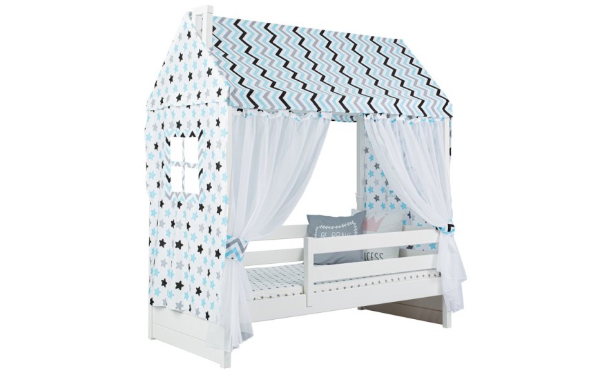 Кровать тахта с продольной крышей Тимберика Кидс N5