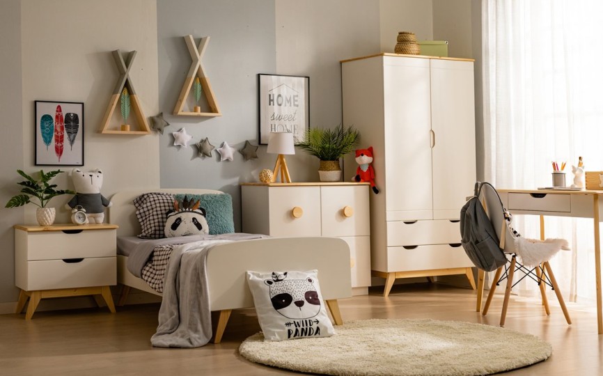 Тумба прикроватная, два ящика Тимберика Кидс №6 на ножках