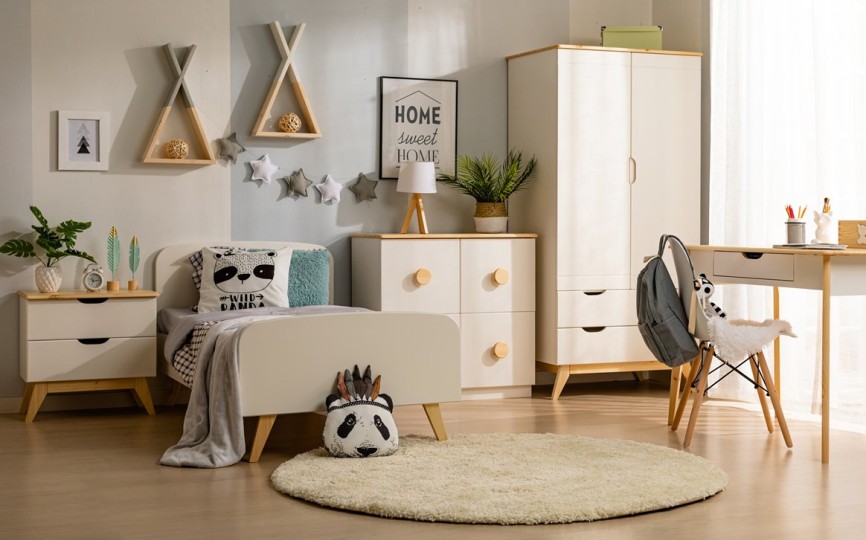 Тумба прикроватная, два ящика Тимберика Кидс №6 на ножках