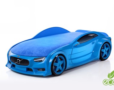 Кровать-машина объемная NEO "Вольво" синяя