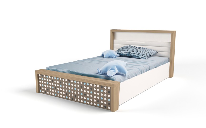 Кровать №5 с подъемным механизмом MIX (розовый или голубой), 190х120 см