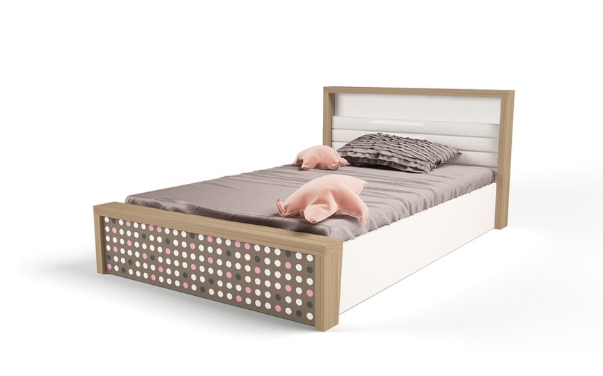 Кровать №5 с подъемным механизмом MIX (розовый или голубой), 190х120 см