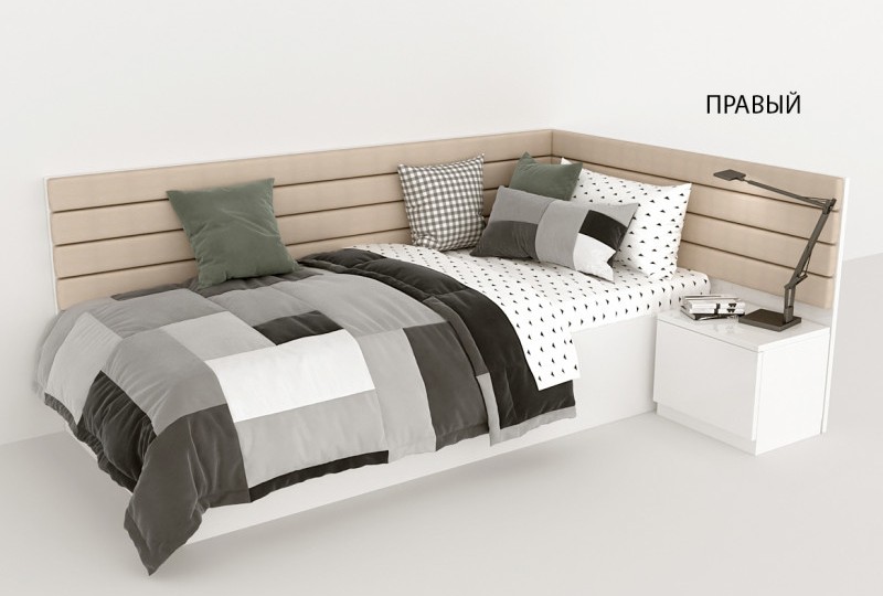 Кровать угловая  Crisp 190х90