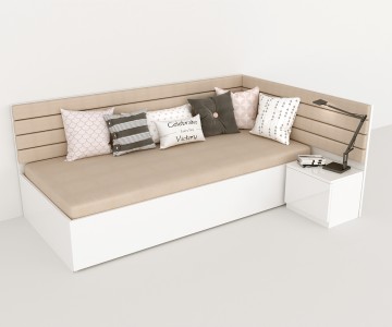 Кровать угловая  Crisp 190х90