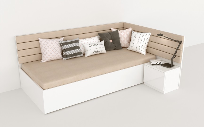 Кровать угловая  Crisp 190х90