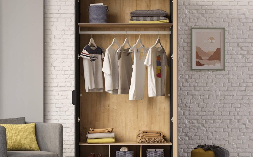 Шкаф двухдверный Black