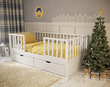 Кровать тахта с вертикальными рейками Тимберика Кидс N9