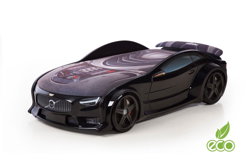 Кровать-машина объемная NEO "Вольво" черная Кровать-машина объемная NEO "Вольво" черная