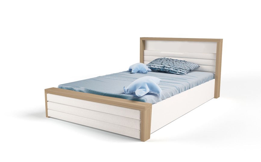 Кровать №6 с подъемным механизмом, с мягким изножьем MIX, 190х120 см