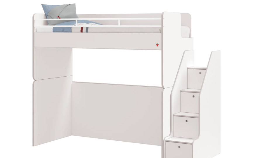 Двухъярусная кровать Studio White набор 1 (90x200 см) 