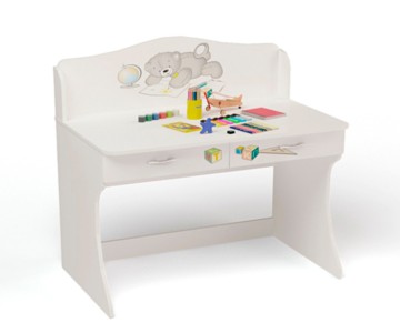 Стол без надстройки "Bears" белый Стол без надстройки "Bears" белый