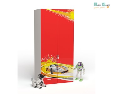Шкаф 2-х дверный "Champion" красный для мальчика